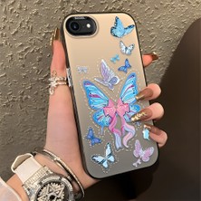 HONTINGA iPhone 7 ile Uyumlu Kılıfı Silikon Kenar Sert Arka Düşüme Önleyici Basitlik Anti Düşme Kamera Korumali Kelebek Desen Telefon Kılıfı Kadın ve Erkek Için Uygundur K1-0854