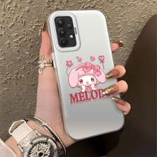 HONTINGA Samsung Galaxy A32 ile Uyumlu Kılıfı Silikon Kenar Sert Arka Düşüme Önleyici Basitlik Anti Düşme Kamera Korumali Melody Desen Telefon Kılıfı Kadın ve Erkek Için Uygundur K1-0857