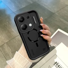 HONTINGA Xiaomi Redmi Note 13 Pro 4g ile Uyumlu Kılıfı Düşüme Önleyici Basitlik Anti Düşme Kamera Korumali Siyah Yaratıcılık Desen Yumuşak Silikon Telefon Kılıfı Kadın ve Erkek Için Uygundur K2-0460