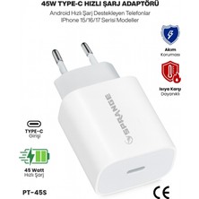 Sprange Samsung Galaxy S23 S24 S25 Plus / S23 S24 S25 Ultra Hızlı Şarj Aleti 45W Pd Type-C Şarj