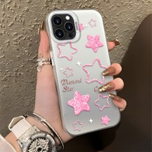 HONTINGA iPhone 13 Pro ile Uyumlu Kılıfı Silikon Kenar Sert Arka Düşüme Önleyici Basitlik Anti Düşme Kamera Korumali Renkli Yıldızlar Desen Telefon Kılıfı Kadın ve Erkek Için Uygundur K1-0858