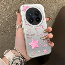 HONTINGA Vivo X300 Pro ile Uyumlu Kılıfı Silikon Kenar Sert Arka Düşüme Önleyici Basitlik Anti Düşme Kamera Korumali Renkli Yıldızlar Desen Telefon Kılıfı Kadın ve Erkek Için Uygundur K1-0858