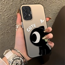 HONTINGA Samsung Galaxy A72 ile Uyumlu Kılıfı Silikon Kenar Sert Arka Düşüme Önleyici Basitlik Anti Düşme Kamera Korumali Şirin Desen Telefon Kılıfı Kadın ve Erkek Için Uygundur K1-0856