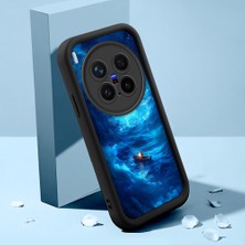 HONTINGA Vivo X300 Pro ile Uyumlu Kılıfı Düşüme Önleyici Basitlik Anti Düşme Kamera Korumali Şirin Kedi Siyah Deniz Desen Yumuşak Silikon Telefon Kılıfı Kadın ve Erkek Için Uygundur K2-0256