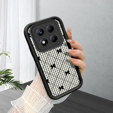 HONTINGA Xiaomi Redmi Note 14 Pro Plus ile Uyumlu Kılıfı Düşüme Önleyici Basitlik Anti Düşme Kamera Korumali Siyah Çizgili Desen Yumuşak Silikon Telefon Kılıfı Kadın ve Erkek Için Uygundur K2-0457