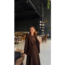 Madame Melek Premium Kadın Elbise Blazer Ceket Takım Exclusive Midi Elbise Şık Ofis Davet Kombini