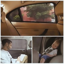 Ankaflex Audi Uyumlu Araç Oto Yan Cam Güneşlik Örtü Lastikli Kılıf 2 Adet Montajsız Kullanım