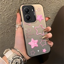 HONTINGA Poco X7 Pro ile Uyumlu Kılıfı Silikon Kenar Sert Arka Düşüme Önleyici Basitlik Anti Düşme Kamera Korumali Renkli Yıldızlar Desen Telefon Kılıfı Kadın ve Erkek Için Uygundur K1-0858