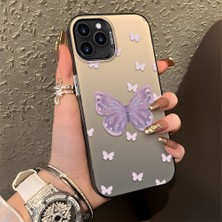 HONTINGA iPhone 11 Pro Max ile Uyumlu Kılıfı Silikon Kenar Sert Arka Düşüme Önleyici Basitlik Anti Düşme Kamera Korumali Kelebek Desen Telefon Kılıfı Kadın ve Erkek Için Uygundur K1-0863