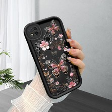 HONTINGA Xiaomi Redmi 9c ile Uyumlu Kılıfı Düşüme Önleyici Basitlik Anti Düşme Kamera Korumali Siyah Gümüş Kelebek Desen Yumuşak Silikon Telefon Kılıfı Kadın ve Erkek Için Uygundur K2-0459