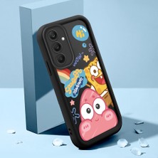 HONTINGA Samsung Galaxy S25 Plus ile Uyumlu Kılıfı Düşüme Önleyici Basitlik Anti Düşme Kamera Korumali Şirin Kedi Siyah Sünger Bob Desen Yumuşak Silikon Telefon Kılıfı Kadın ve Erkek Için Uygundur K2-0264