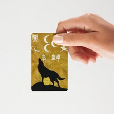 Huggy Craft Bozkurt Göktürk Temalı Parlak Kredi/banka Kart Kaplama Sticker (Yüksek Kalite)