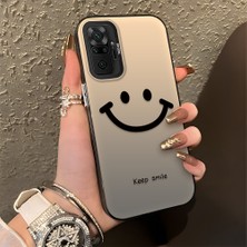 HONTINGA Xiaomi Redmi Note 10 Pro ile Uyumlu Kılıfı Silikon Kenar Sert Arka Düşüme Önleyici Basitlik Anti Düşme Kamera Korumali Gülümseme Desen Telefon Kılıfı Kadın ve Erkek Için Uygundur K1-0861