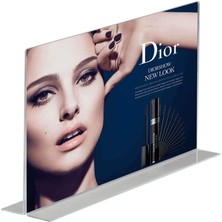 Arte Display T Tipi Yatay A4 Pleksi Masaüstü Şeffaf Föylük Broşürlük Fiyatlık 10LU Paket