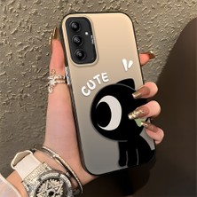 HONTINGA Samsung Galaxy A14 ile Uyumlu Kılıfı Silikon Kenar Sert Arka Düşüme Önleyici Basitlik Anti Düşme Kamera Korumali Şirin Desen Telefon Kılıfı Kadın ve Erkek Için Uygundur K1-0856