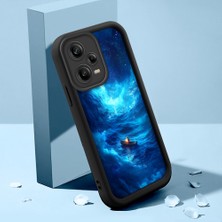 HONTINGA Redmi Note 12 Pro 5g ile Uyumlu Kılıfı Düşüme Önleyici Basitlik Anti Düşme Kamera Korumali Şirin Kedi Siyah Deniz Desen Yumuşak Silikon Telefon Kılıfı Kadın ve Erkek Için Uygundur K2-0256