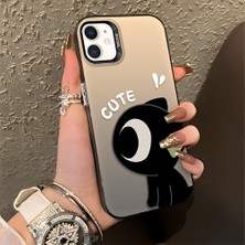 HONTINGA iPhone 12 Mini ile Uyumlu Kılıfı Silikon Kenar Sert Arka Düşüme Önleyici Basitlik Anti Düşme Kamera Korumali Şirin Desen Telefon Kılıfı Kadın ve Erkek Için Uygundur K1-0856