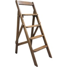 Step Ida Ahşap Merdiven 4 Basamaklı (Ceviz Rengi)