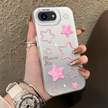 HONTINGA iPhone 16E ile Uyumlu Kılıfı Silikon Kenar Sert Arka Düşüme Önleyici Basitlik Anti Düşme Kamera Korumali Renkli Yıldızlar Desen Telefon Kılıfı Kadın ve Erkek Için Uygundur K1-0858