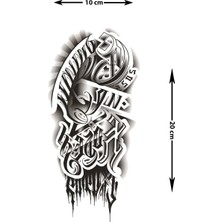 Dövme Kutusu Bsus Gotik Script Geçici Dövme – Siyah Beyaz Drip Efekt
