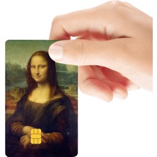 Huggy Craft Mona Lisa Temalı Parlak Kredi/banka Kart Kaplama Sticker