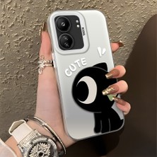 HONTINGA Poco C65 ile Uyumlu Kılıfı Silikon Kenar Sert Arka Düşüme Önleyici Basitlik Anti Düşme Kamera Korumali Şirin Desen Telefon Kılıfı Kadın ve Erkek Için Uygundur K1-0856