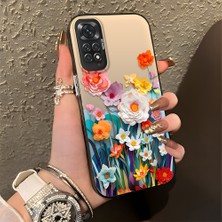 HONTINGA Xiaomi Redmi Note 11 ile Uyumlu Kılıfı Silikon Kenar Sert Arka Düşüme Önleyici Basitlik Anti Düşme Kamera Korumali Çiçek Desen Telefon Kılıfı Kadın ve Erkek Için Uygundur K1-0859