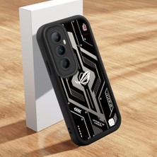 HONTINGA Realme C65 4g ile Uyumlu Kılıfı Düşüme Önleyici Basitlik Anti Düşme Kamera Korumali Şirin Kedi Siyah Klasik Desen Yumuşak Silikon Telefon Kılıfı Kadın ve Erkek Için Uygundur K2-0263