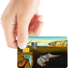 Huggy Craft Belleğin Azmi Salvador Dali Temalı Parlak Kredi/banka Kart Kaplama Sticker