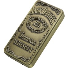 Als Jacck Danieels Turbo Jet Metal Çakmak – Tek Alevli Torch Çakmak, Rüzgâra Dayanıklı, Retro Viski Stil Tasarım