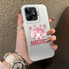 HONTINGA Realme C53 ile Uyumlu Kılıfı Silikon Kenar Sert Arka Düşüme Önleyici Basitlik Anti Düşme Kamera Korumali Melody Desen Telefon Kılıfı Kadın ve Erkek Için Uygundur K1-0857