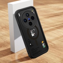 HONTINGA Vivo X300 ile Uyumlu Kılıfı Düşüme Önleyici Basitlik Anti Düşme Kamera Korumali Şirin Kedi Siyah Yaratıcılık Desen Yumuşak Silikon Telefon Kılıfı Kadın ve Erkek Için Uygundur K2-0462