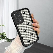 HONTINGA Xiaomi Redmi Note 11 ile Uyumlu Kılıfı Düşüme Önleyici Basitlik Anti Düşme Kamera Korumali Siyah Çizgili Desen Yumuşak Silikon Telefon Kılıfı Kadın ve Erkek Için Uygundur K2-0457