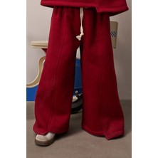 Oh la la Koala For Little Ones Bordo Dikiş Detaylı Geniş Paça Eşofman Altı
