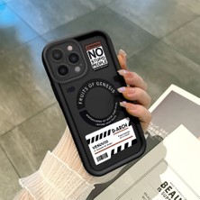 HONTINGA iPhone 15 Pro ile Uyumlu Kılıfı Düşüme Önleyici Basitlik Anti Düşme Kamera Korumali Siyah Yaratıcılık Desen Yumuşak Silikon Telefon Kılıfı Kadın ve Erkek Için Uygundur K2-0461
