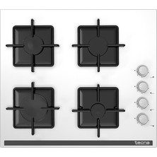 Tecna Ao 614BC 60 cm Beyaz Cam Ankastre Ocak