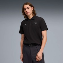 Puma Erkek Siyah Puma Amf1 Jacquard Polo (Regular) Siyah Erkek T-Shirt