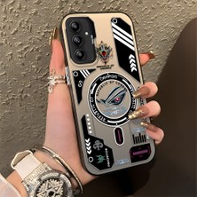 HONTINGA Samsung Galaxy A14 ile Uyumlu Kılıfı Silikon Kenar Sert Arka Düşüme Önleyici Basitlik Anti Düşme Kamera Korumali Yaratıcılık Desen Telefon Kılıfı Kadın ve Erkek Için Uygundur K1-0855