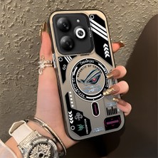 HONTINGA Tecno Spark 20 ile Uyumlu Kılıfı Silikon Kenar Sert Arka Düşüme Önleyici Basitlik Anti Düşme Kamera Korumali Yaratıcılık Desen Telefon Kılıfı Kadın ve Erkek Için Uygundur K1-0855