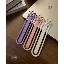Leaft Design Lotus 3’lü Minimalist Kitap Ayracı Seti – Dekoratif Estetik Bookmark