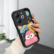 HONTINGA Tecno Spark 20 ile Uyumlu Kılıfı Düşüme Önleyici Basitlik Anti Düşme Kamera Korumali Siyah Sünger Bob Desen Yumuşak Silikon Telefon Kılıfı Kadın ve Erkek Için Uygundur K2-0264
