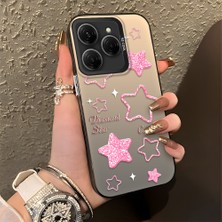 HONTINGA Tecno Spark 20 Pro 5g ile Uyumlu Kılıfı Silikon Kenar Sert Arka Düşüme Önleyici Basitlik Anti Düşme Kamera Korumali Renkli Yıldızlar Desen Telefon Kılıfı Kadın ve Erkek Için Uygundur K1-0858