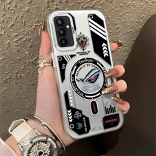 HONTINGA Samsung Galaxy M23 ile Uyumlu Kılıfı Silikon Kenar Sert Arka Düşüme Önleyici Basitlik Anti Düşme Kamera Korumali Yaratıcılık Desen Telefon Kılıfı Kadın ve Erkek Için Uygundur K1-0855