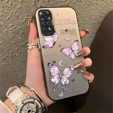 HONTINGA Xiaomi Redmi Note 11S ile Uyumlu Kılıfı Silikon Kenar Sert Arka Düşüme Önleyici Basitlik Anti Düşme Kamera Korumali Kelebek Desen Telefon Kılıfı Kadın ve Erkek Için Uygundur K1-0864