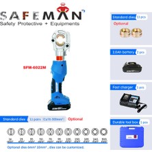 Safeman Şarjlı Kablo Pabuçu Sıkma Makinesi- Bataryalı-Lcd Ekranlı