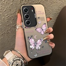 HONTINGA Tecno Camon 40 Pro 5g ile Uyumlu Kılıfı Silikon Kenar Sert Arka Düşüme Önleyici Basitlik Anti Düşme Kamera Korumali Kelebek Desen Telefon Kılıfı Kadın ve Erkek Için Uygundur K1-0864