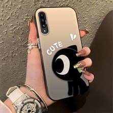 HONTINGA Samsung Galaxy A50 ile Uyumlu Kılıfı Silikon Kenar Sert Arka Düşüme Önleyici Basitlik Anti Düşme Kamera Korumali Şirin Desen Telefon Kılıfı Kadın ve Erkek Için Uygundur K1-0856