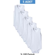 İlk El Grup Ieg™ Beyaz Askılı Body Zıbın 7-12 Yaş Çocuklar Için (5 Adet) Alttan Çıtçıtlı Özel Ge