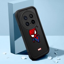 HONTINGA Vivo X200 Pro ile Uyumlu Kılıfı Düşüme Önleyici Basitlik Anti Düşme Kamera Korumali Şirin Kedi Siyah Spider Desen Yumuşak Silikon Telefon Kılıfı Kadın ve Erkek Için Uygundur K2-0455