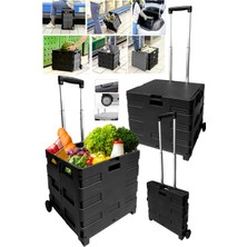 Moonshop Katlanabilir Yükseklik Ayarlı Market Taşıma Arabası